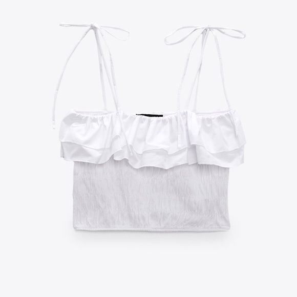 Zara - Ruffled Crop Top - Picture 4 of 9